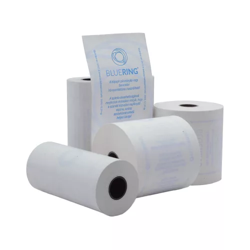 Hőpapír 110 mm széles, 28fm hosszú, cséve 12mm, 5 tekercs/csomag, ( 110/50 ) BPA mentes, hátoldalán nyomott