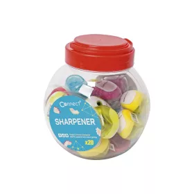   Hegyező 1 lyukú műanyag, tartályos Connect különféle színek