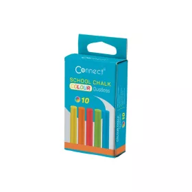   Táblakréta kerek pormentes 10 db/doboz, Connect vegyes színek