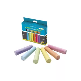   Táblakréta kerek pormentes, vastag 6 db/doboz, Connect vegyes színek