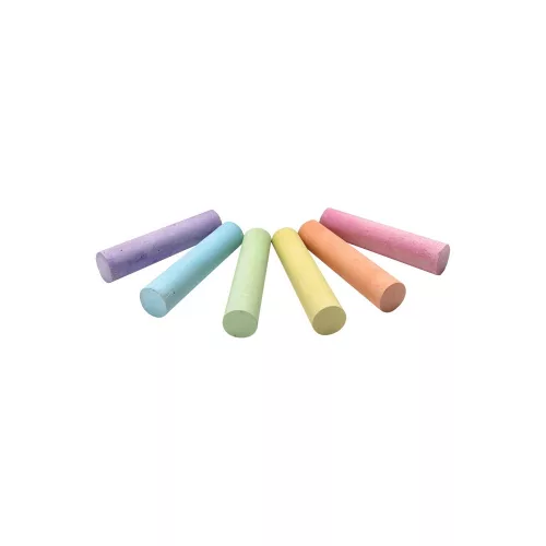 Táblakréta kerek pormentes, vastag 6 db/doboz, Connect vegyes színek