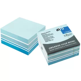   Jegyzettömb öntapadó, 75x75mm, 400lap,5654-70 Info Notes pasztell színek fehér,kék, türkiz