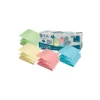 Jegyzettömb öntapadó, 75x75mm, 12x100lap, újrahasznosított 5644-88 Info Notes, pastell mix, kék, zöld, rózsaszín, sárga