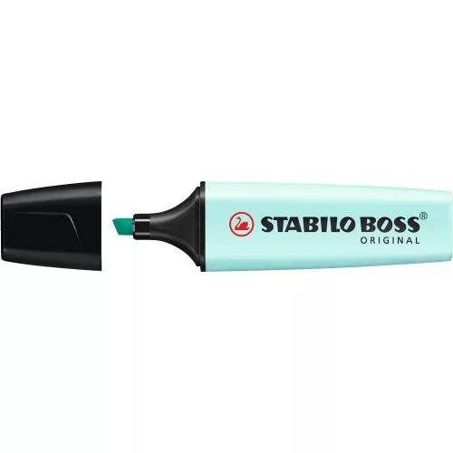 Szövegkiemelő 2-5mm, vágott hegyű, STABILO Boss original Pastel türkiz