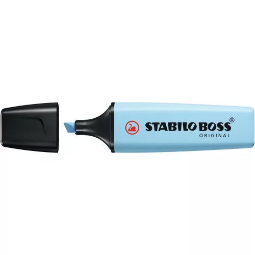 Szövegkiemelő 2-5mm, vágott hegyű, STABILO Boss original Pastel jeges kék