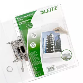   Genotherm lefűzhető, A4, 170 micron jumbo narancsos felül behajtható fülel Leitz 5 db/csom