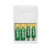 Elemtöltő, akku Plug töltő + 4 db AA 2100 mAH Varta