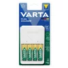 Elemtöltő, akku Plug töltő + 4 db AA 2100 mAH Varta