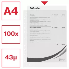   Genotherm lefűzhető A4, 43 micron narancsos Esselte Standard 100 db/csom