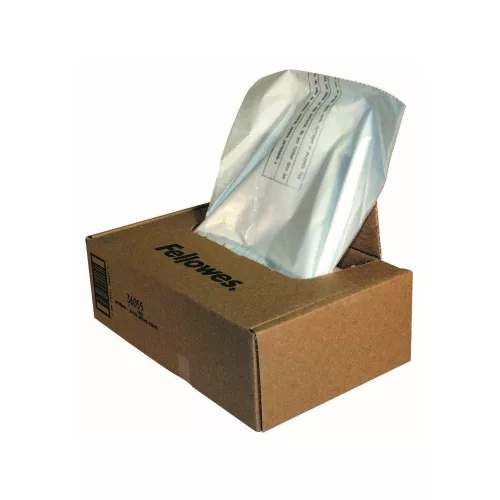 Hulladékgyűjtő zsákok iratmegsemmisítőhöz, 150-160 literes kapacitásig, Fellowes® 50 db/csomag,