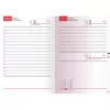 Határidőnapló Linett A/5, napi fehér lapokkal barna-mustár Realsystem 2027.