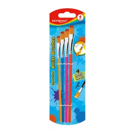   Ecsetkészlet lapos fej 4 db/bliszter Keyroad vegyes testszínek