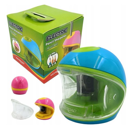 Hegyező asztali elektromos 1 lyukú tartályos, Keyroad Racer vegyes színek