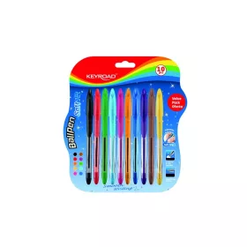 Golyóstoll 0,7 mm 10 db/bliszter Keyroad vegyes színek