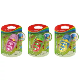   Hegyező 1 lyukú tartályos, fedeles, multifunkciós Keyroad Duo Sharpy vegyes színek