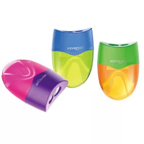   Hegyező 2 lyukú tartályos 12 db/display Keyroad Mellow vegyes színek