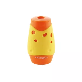   Hegyező 2 lyukú tartályos, fedeles 12 db/display Keyroad Cheese vegyes színek