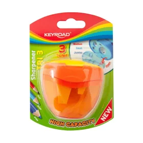   Hegyező 3 lyukú tartályos, fedeles Keyroad Tris vegyes színek