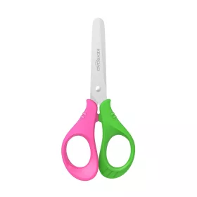 Olló 13 cm tompa fejű Keyroad Start zöld rózsaszín
