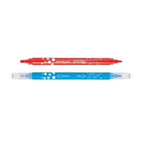   Rostirón, filctoll készlet 2 mm/4 mm kétvégű 12 db/bliszter Keyroad Duo Tip vegyes színek