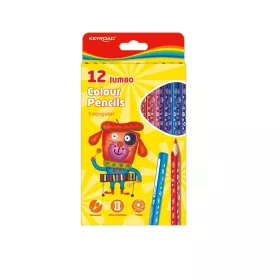   Színes ceruza készlet vastag, háromszögletű Keyroad Jumbo 12 klf. szín