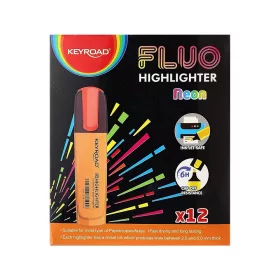  Szövegkiemelő vágott hegyű, lapos test Keyroad Fluo neon narancs