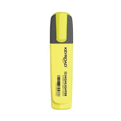 Szövegkiemelő vágott hegyű, lapos test Keyroad Fluo neon sárga