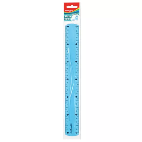 Vonalzó 30 cm, flexibilis Keyroad vegyes színek
