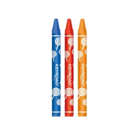   Zsírkréta készlet 8x90mm 12 db/bliszter Keyroad Wax Crayon vegyes színek