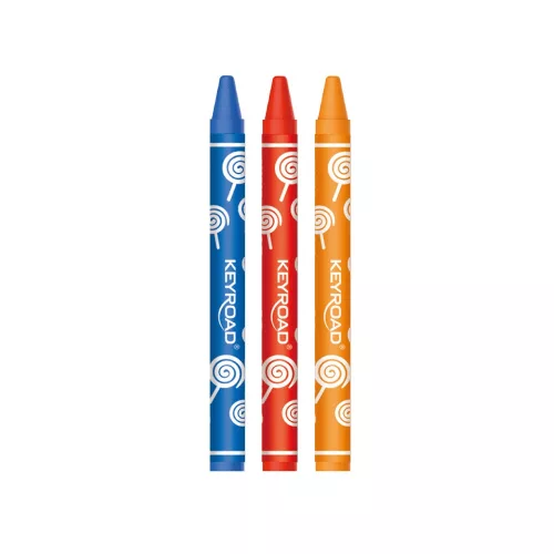 Zsírkréta készlet 8x90 mm 24 db/bliszter Keyroad Wax Crayon vegyes színek