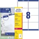 Etikett csomag címke 99,1 x67,7mm öntapadó 8 címke/ív 250 ív/doboz Avery fehér