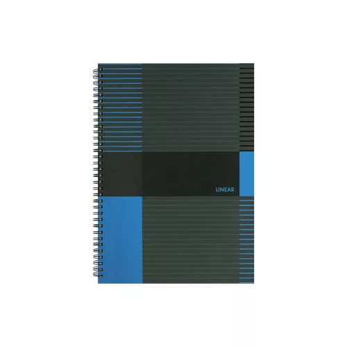 Spirálfüzet A5, 80lap vonalas, keményfedelű Marker Linear
