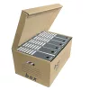 Archiváló konténer karton doboz fedeles 54x36x25cm, felfelé nyíló tetővel Fornax