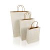 Sodrottfüles papírtáska 185x240mm 80mm talp S méret 250 db/doboz, fehér