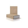 Csomagküldő webshop tasak 350x450x80mm, erős kraft papírból 200 db/doboz, E-green barna