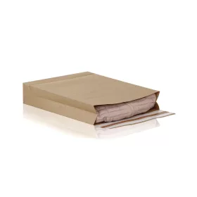   Csomagküldő webshop tasak 400x500x100mm, erős kraft papírból 100 db/doboz, E-green barna