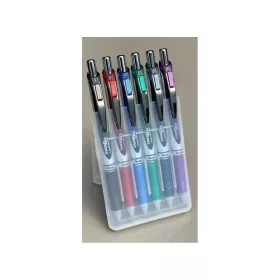   Írószertartó asztali műanyag 6db-os készlet BL77 toll, Pentel 6 klf. szín