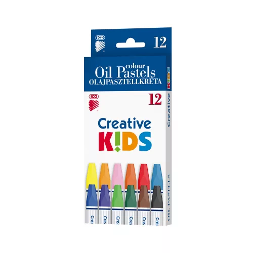 Olajpasztell kréta készlet, ICO Creative Kids 12klf. szín