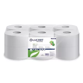   Toalettpapír 2 rétegű közületi átmérő: 19 cm 522 lap/120 m/tekercs 12 tekercs/karton Eco 19J Lucart_812200 fehér