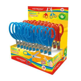   Olló balkezes 13 cm tompa fejű 20 db/display Keyroad Left-handed vegyes színek