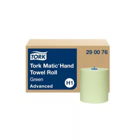   Kéztörlő 2 rétegű tekercses átmérő: 19 cm 600 lap/150 méter/tekercs 6 tekercs/karton Advanced Matic® H1 Tork_290076 zöld