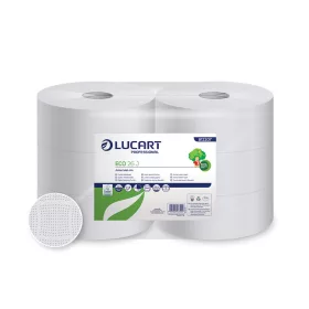   Toalettpapír 2 rétegű közületi átmérő: 26 cm 1043 lap/tekercs 6 tekercs/karton Eco 26 J Lucart_812207 fehér