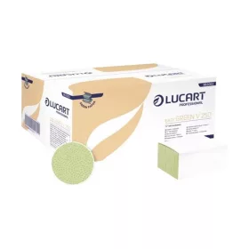   Kéztörlő 1 rétegű V hajtogatott 250 lap/csomag  25 x 21,5 cm 20 csomag/karton Easy Green V 250 Lucart_863063P zöld