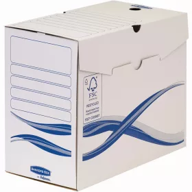   Archiváló doboz A4, 150mm, Fellowes® Bankers Box Basic, 25 db/csomag, kék-fehér
