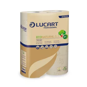   Toalettpapír 3 rétegű 250 lap/tekercs 6 tekercs/csomag EcoNatural Lucart 6.3_811929D havanna barna