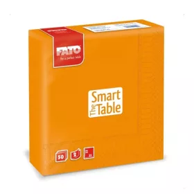   Szalvéta 2 rétegű 1/4 hajtású 33 x 33 cm 50 lap/csomag Smart Table Fato_82621400 narancssárga