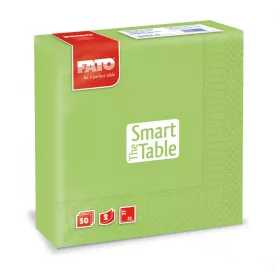   Szalvéta 2 rétegű 1/4 hajtású 33 x 33 cm 50 lap/csomag Smart Table Fato_82623200 zöldalma