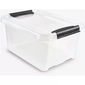 Tároló doboz műanyag 32 liter csatos átlátszó Probox