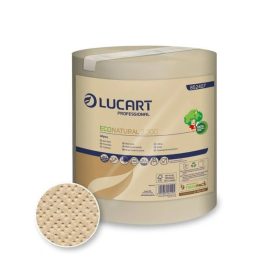   Kéztörlő 2 rétegű tekercses átmérő: 17,5 cm egyesével csomagolt 2.300 EcoNatural Lucart_852407J havanna barna