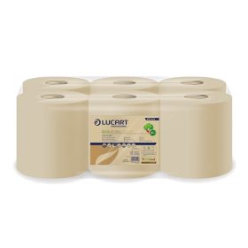   Kéztörlő 2 rétegű tekercses átmérő: 20 cm 500 lap/tekercs 6 tekercs/karton EcoNatural 500 CF Lucart_852405 havanna barna